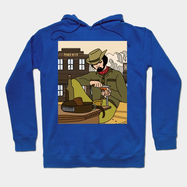 Retro Wild West Cowboys Rodeo Hoodie by flofin